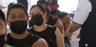 mass vaccination site in Mexico