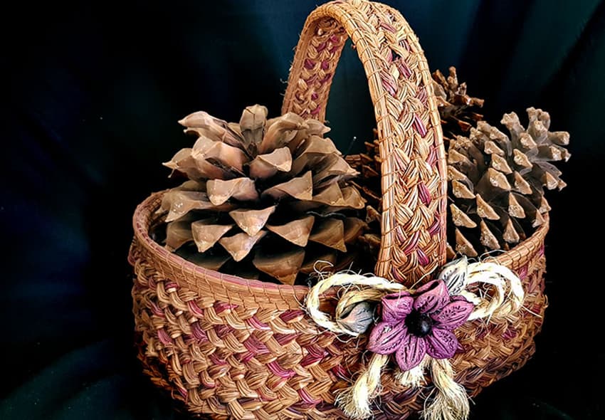 Marina Bañuelos pine-needle basket