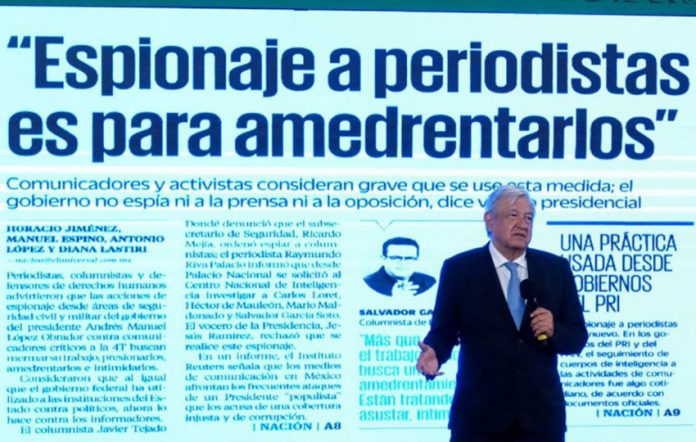 AMLO denies spying on journalists