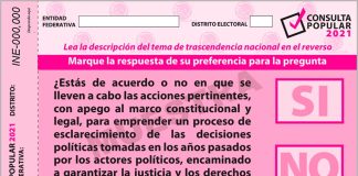 INE-approved-referendum-ballot on whether to prosecute Mexico's past presidents