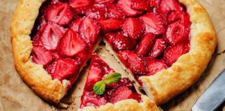 Strawberry galette