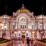 The Palace of Fine Arts in Mexico City.