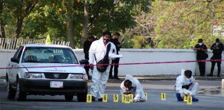 A crime scene in Morelos.