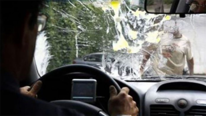 Drivers are blinded when an egg attack occurs.