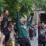 Supporters of legalization celebrate the court's ruling on Monday.