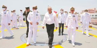 AMLO with navy