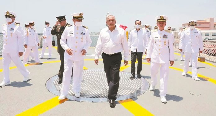 AMLO with navy