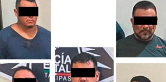 'La Vaca,' center, and four others arrested in connection with the Reynosa shootings.