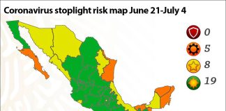 The new stoplight map takes effect Monday.