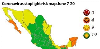 Green remains the predominant color on the new map.