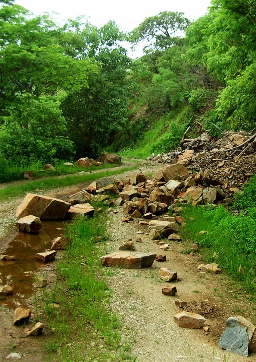 landslides on road to San Pedro Analco, Jalisco