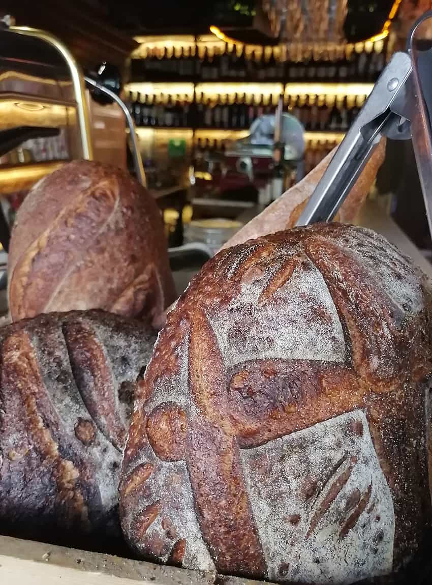 Bread on sale at Bottega, Mexico City