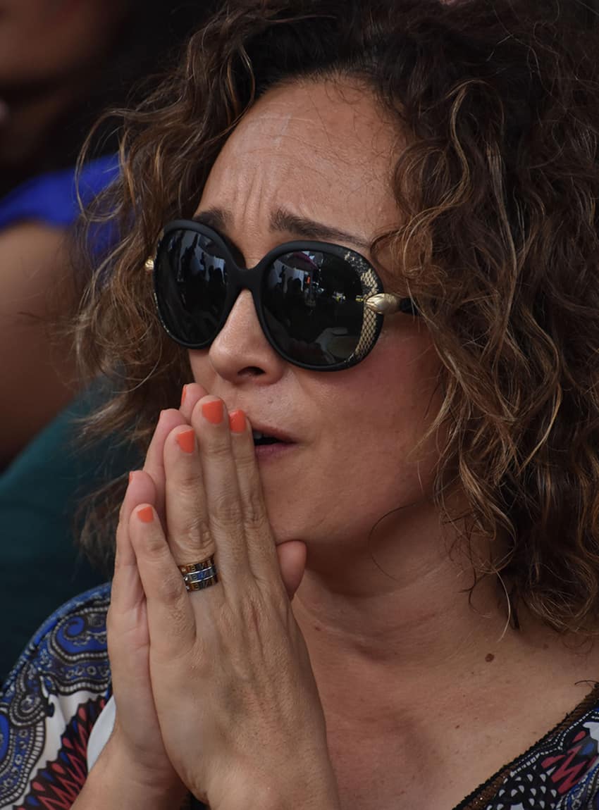Chipilo's Margarita Guridi Merlo prays during 2020 UEFA Euro Championship
