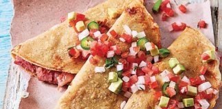 Smoked marlin quesadillas