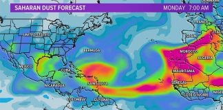 The Saharan dust clouds