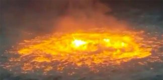 Friday's fire in the Gulf of Mexico.