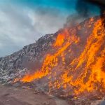 The fire at the dump in Rincón de Guayabitos