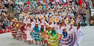 Dancers at a previous edition of Oaxaca's famous festival.