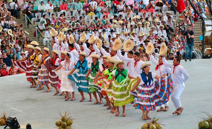 Dancers at a previous edition of Oaxaca's famous festival.