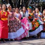 Oaxaca women in traditional dress at the 2020 International Day of Indigenous Languages