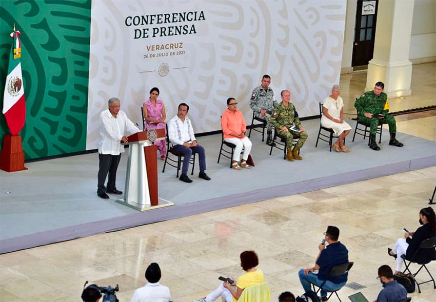 Monday's conference was held in Veracruz.