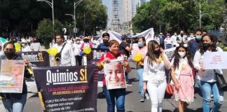 Saturday's march against medicine shortages Saturday in Mexico City