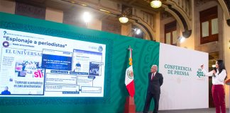 Ana Elizabeth García gives her fake news report on Wednesday.