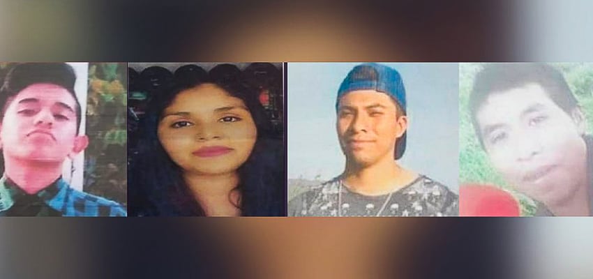 Four missing youths from Chilapa, Guerrero.