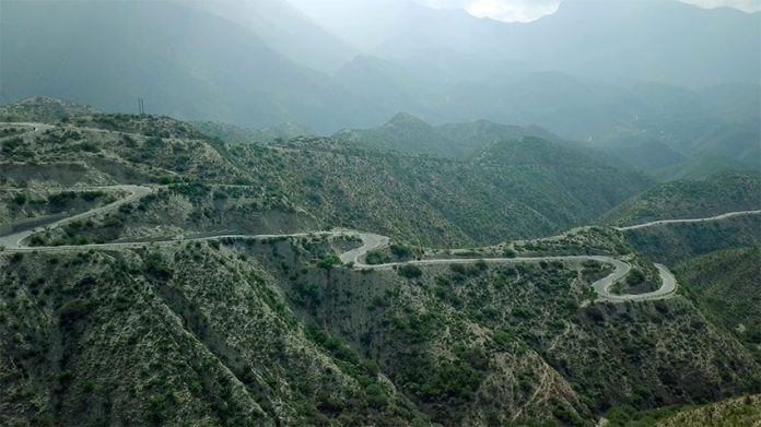 One of the mountain roads included in the public works project.