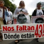 A protest against the 2014 disappearance of 43 students from Iguala, Guerrero