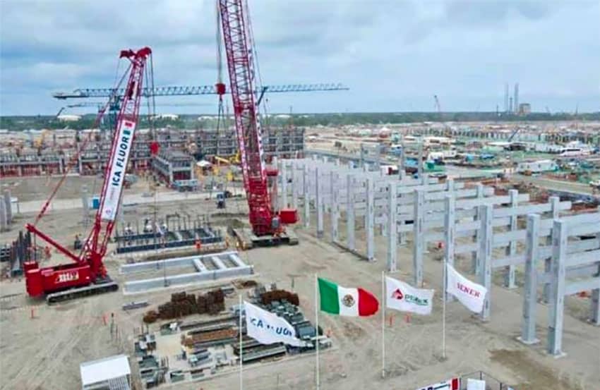 The Dos Bocas refinery under construction in Tabasco