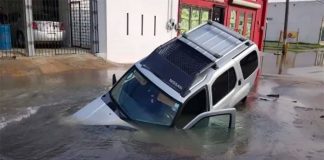 The Matamoros sinkhole and its victim.