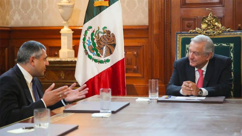 The head of the WTO at a meeting with President López Obrador earlier this week.