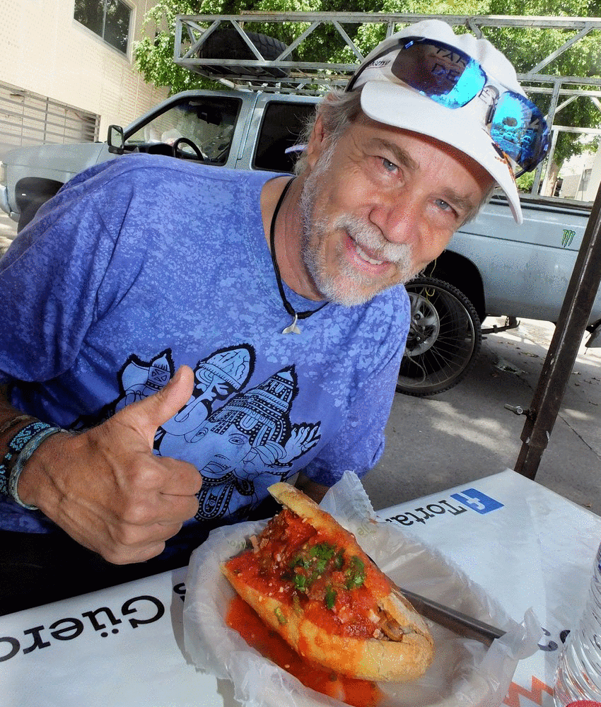 At “Los Güeros” street food establishment in Guadalajara