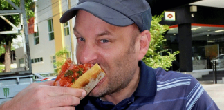 Torta ahogada from “Los Güeros” street food establishment in Guadalajara