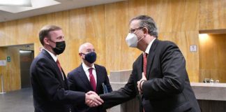 Foreign affairs minister Marcelo Ebrard met Tuesday with Secretary of Homeland Security Alejandro Mayorkas and other US officials