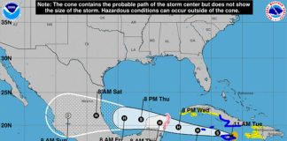 Grace's forecast path takes it over the north end of the Yucatán Peninsula.