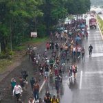 Migrants on the road in Chiapas.