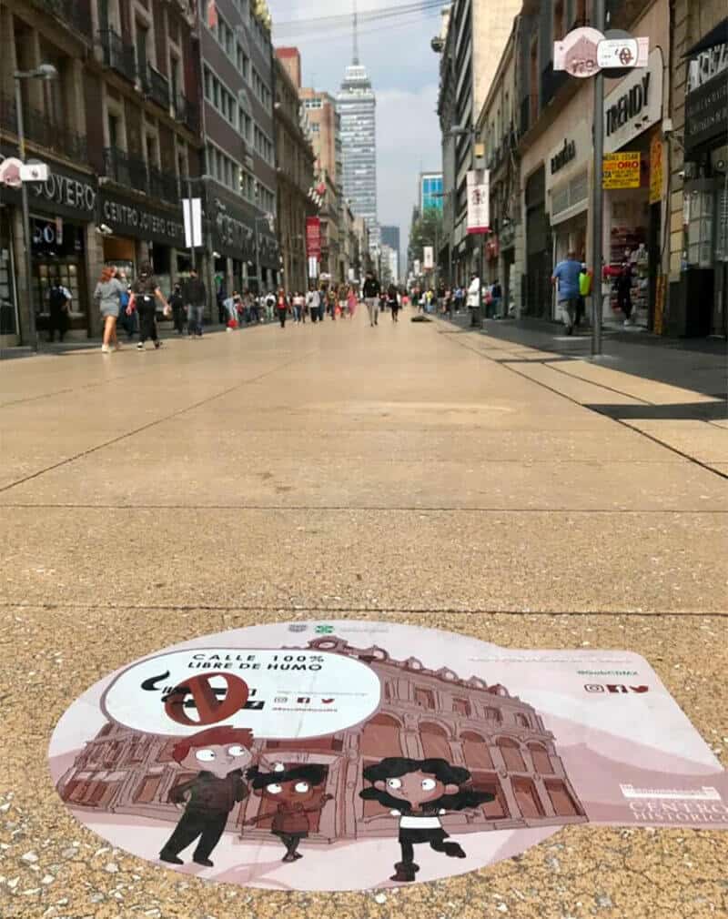 No smoking allowed on iconic Madero Street.