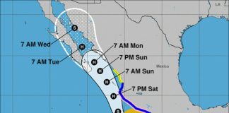Nora's forecast track