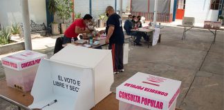 One of many quiet voting stations on Sunday.