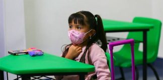 Six-year-old Andrea Ortiz was one of the millions of students who attended classes