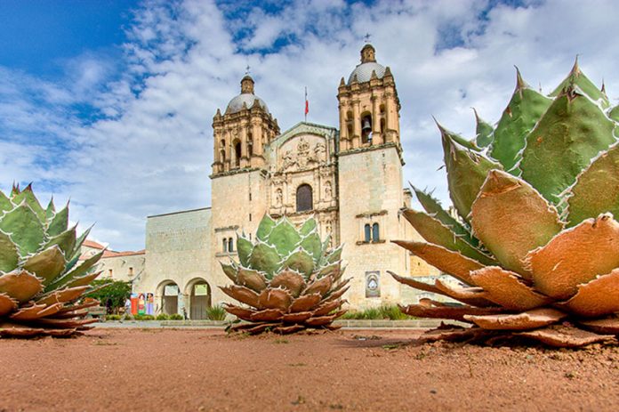 The Church of Santo Domingo de Guzmán is a popular tourist destination in Oaxaca city's historic center.