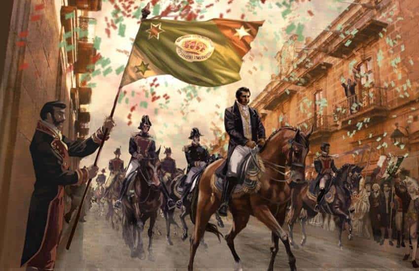 Agustín de Iturbide entering Mexico City in 1821