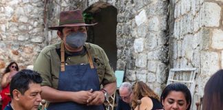 Chef Enrique Ortiz at Farm to Table event in Campeche city