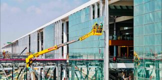 The airport was more than two-thirds complete as of last week.