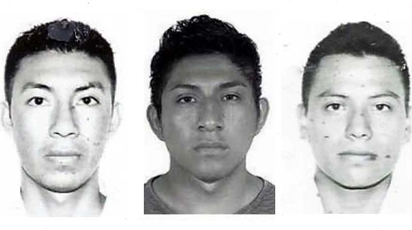The only three of the missing 43 students whose remains have been identified