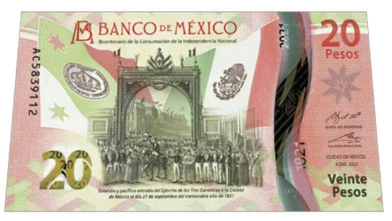 New 20 Peso Bill Commemorates Mexico S Independence   Bill 