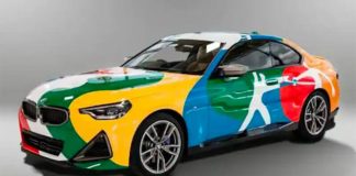 The 2 Series BMW painted by the artist Bosco.