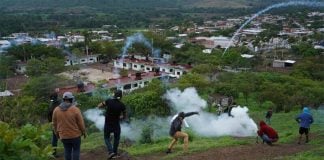 In July of this year, Aguililla residents threw firecrackers and rocks at the local military base to demand that authorities take action.